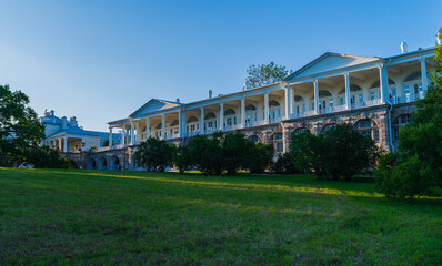 Evening view of the Cameron Gallery in Catherine Park.