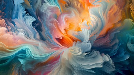 Colorful Flower Abstract Painting - Vivid and