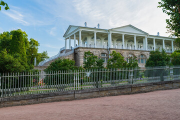 Evening view of the Cameron Gallery in Catherine Park.