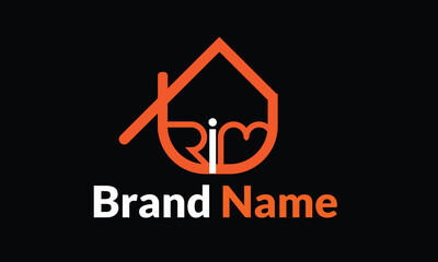 RIM RM MR MIR home Real estate icon, city concept panorama, landscape vector