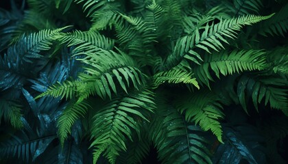 Fototapeta na wymiar Whispering Leaves: The Secret Life of Ferns, generative ai