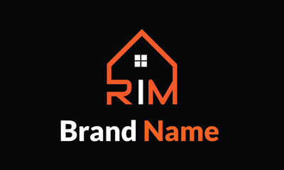 RIM RM MR MIR home Real estate icon, city concept panorama, landscape vector