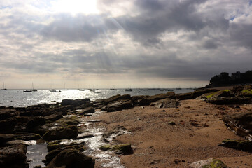 Am Strand der Insel Noirmoutier, Atlantikküste, Frankreich