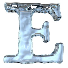 Letter E Water Liquid Aquatic Element Generative AI