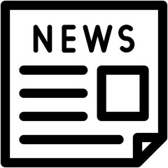 Newspaper Vector Icon