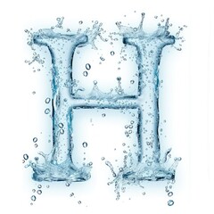 Letter H Water Liquid Aquatic Element Generative AI