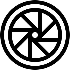 Obraz premium Camera Shutter Vector Icon