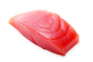 Raw tuna isolated on white background