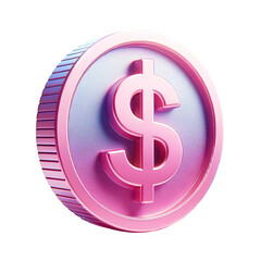 pink coin us dollar png