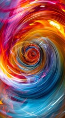 Colorful Swirl With Red Center in the