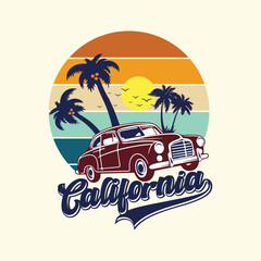 the hot road california ,summer usa t shirt,retro vintage 