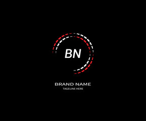 Fototapeta na wymiar BN Letter Logo Design Vector 