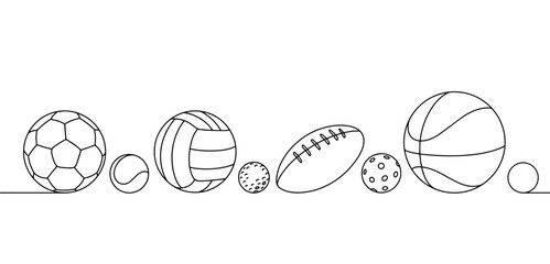 Ball. Sport. Kinds of sports - obrazy, fototapety, plakaty