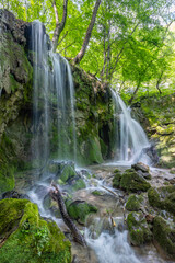 Fototapeta na wymiar Hajsky waterfall, National Park Slovak Paradise, Slovakia