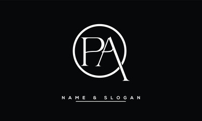 PA,  AP,  P,  A  Abstract  Letters Logo Monogram