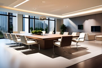 An elegant conference room 