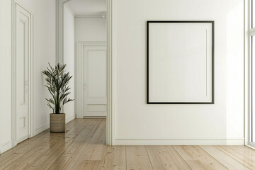 Obraz premium interior poster frame mockup