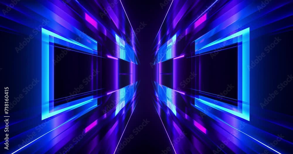 Poster animation of 80s retro sci-fi background. video game glow retro wave. purple grids neon glow light l