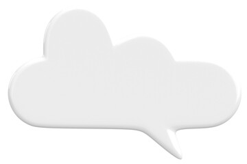 Speech Bubble. Text Box. 3D Illustration.