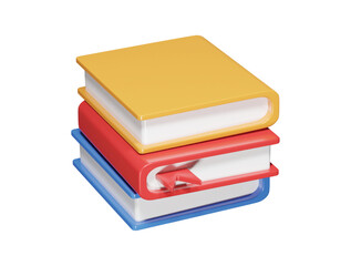 Book icon 3d render illustration