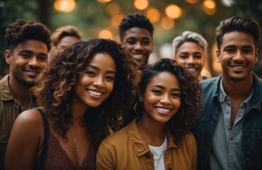 Fototapeta premium Group of diverse people, smiling at the camera