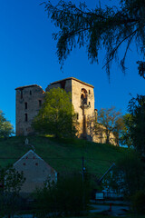 Fototapeta na wymiar Ruins of Krakovec castle in Central Bohemia, Czech Republic