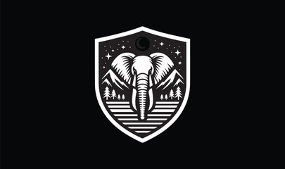 coat of arms and elephant shield logo