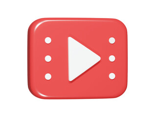 Video icon 3d rnder illustration