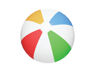 Beach ball icon 3d render illustration