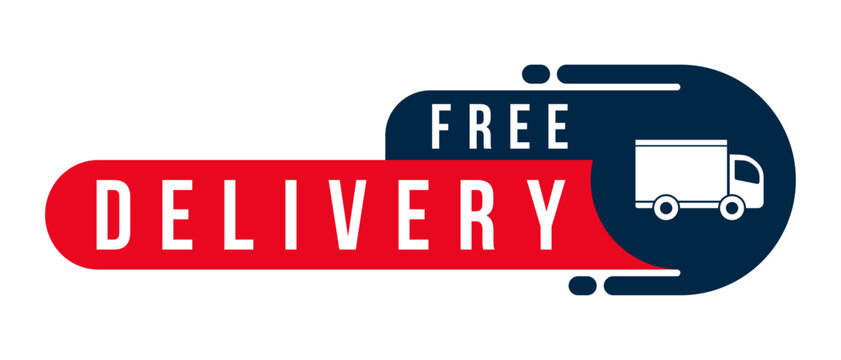 Free delivery sign tag vector design
