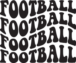 Football typography design on plain white transparent isolated background for card, shirt, hoodie, sweatshirt, apparel, card, tag, mug, icon, poster or badge