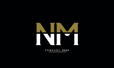 NM, MN, N, M Abstract Letters Logo monogram