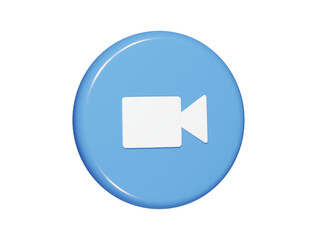 Video icon 3d rnder illustration