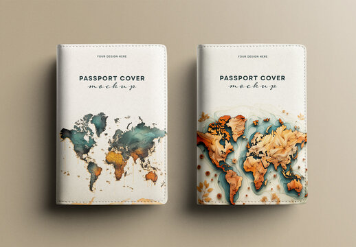 Passport Cover Mockup Generated with AI