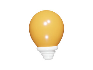 Bulb icon 3d render