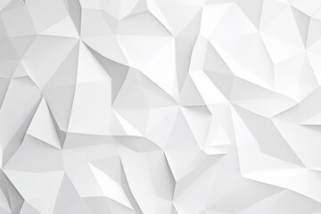 Abstract white 3d background with polygonal pattern on the wall - Generative AI