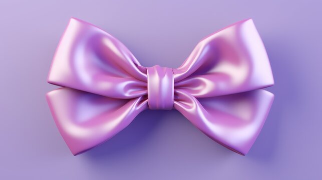 Bow with Ribbon on Background: A Photorealistic Pastiche