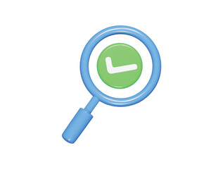 Search icon 3d render illustration