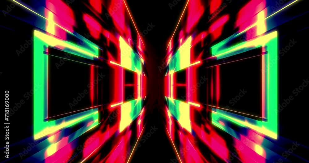 Poster animation of 80s retro sci-fi background. video game glow retro wave. purple grids neon glow light l