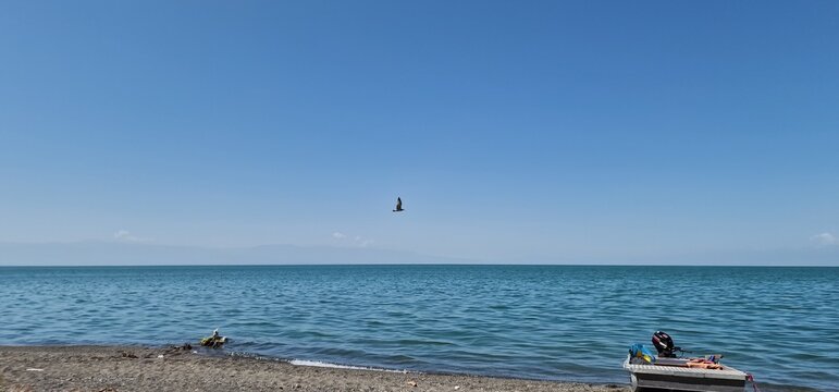 lake sevan armenia calm sunny weather