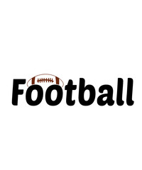 Football typography design on plain white transparent isolated background for card, shirt, hoodie, sweatshirt, apparel, card, tag, mug, icon, poster or badge