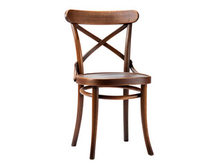 Vintage Wooden Chair, isolated on a transparent or white background