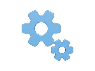 Setting icon 3d render illustration