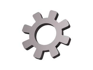 Setting icon 3d render illustration