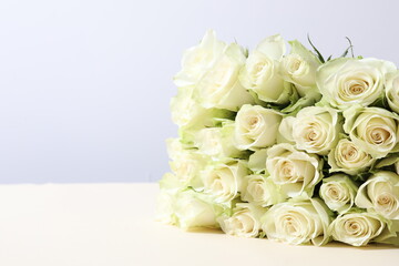 bouquet of white roses