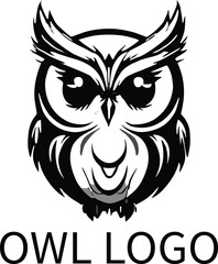 vector owl simple mascot logo design illustration