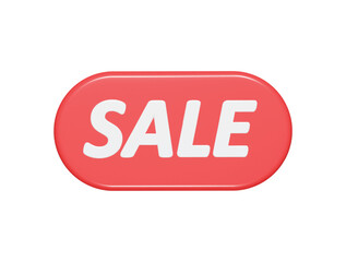 Sale icon 3d render illustration