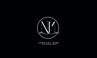 NM, MN, N, M Abstract Letters Logo monogram