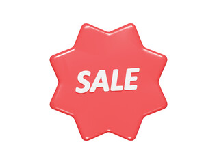 Sale icon 3d render illustration