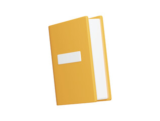 Book icon 3d render illustration